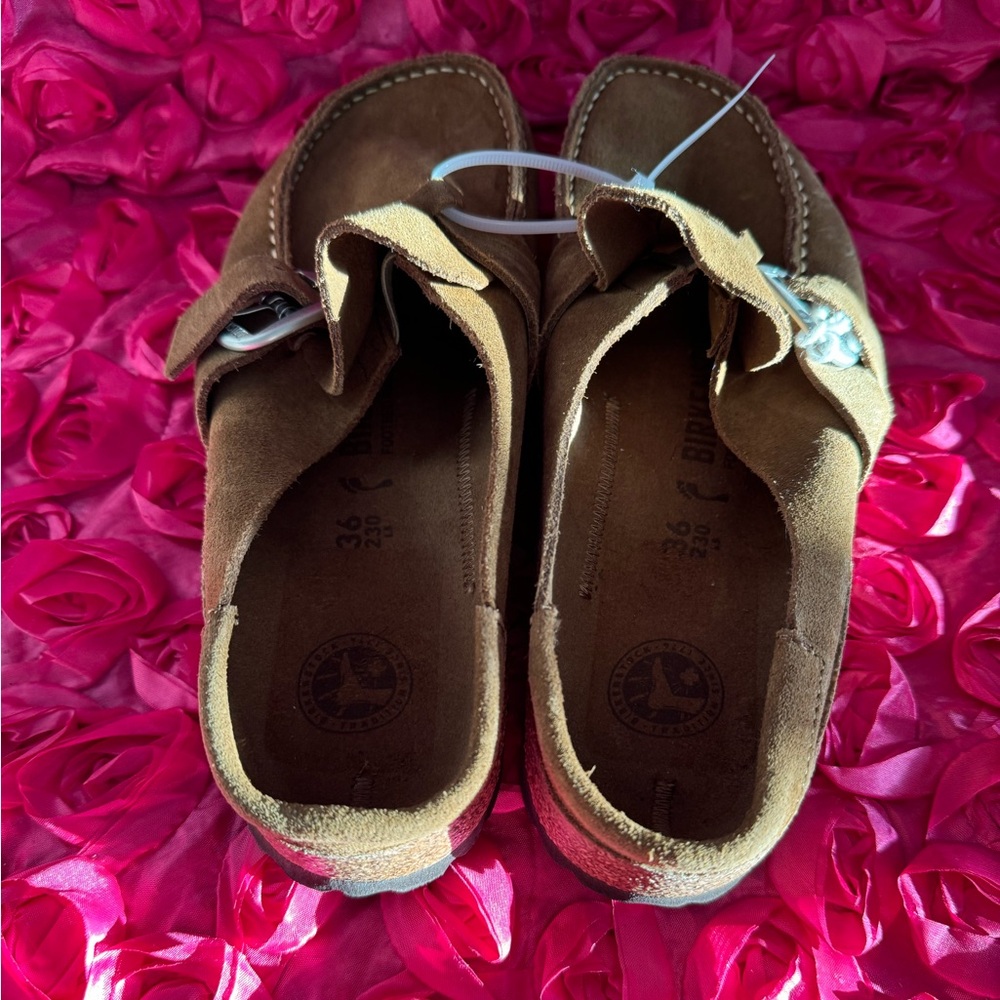 Birkenstock Buckley Women's Clogs Brown Leather - Picture 3 of 7
